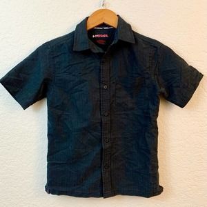 Tony Hawk Kids Short Sleeve Black Button Down, Sz S (8), EUC